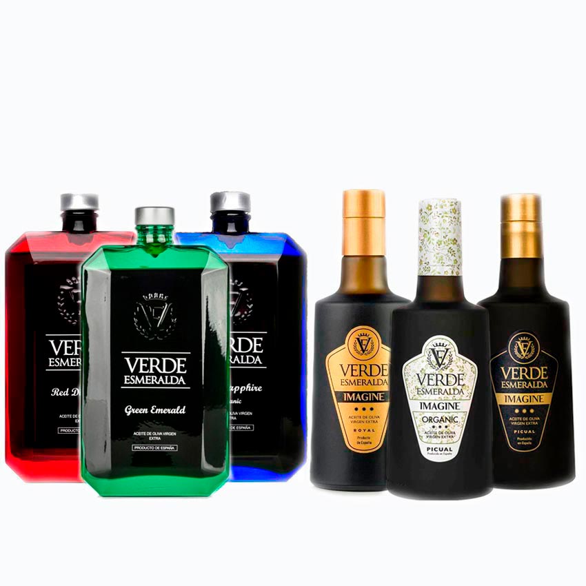 pack aceite de oliva virgen extra verde esmeralda imagine y premium